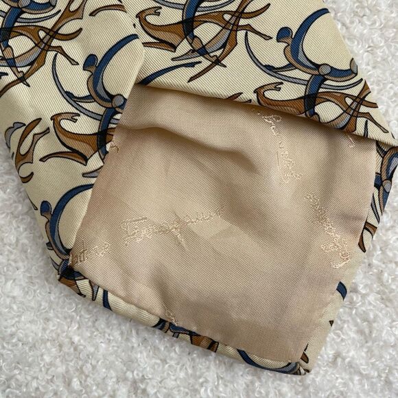 Salvatore Ferragamo 100% Silk Tie Equestrian ￼Hunter - Picture 6 of 7
